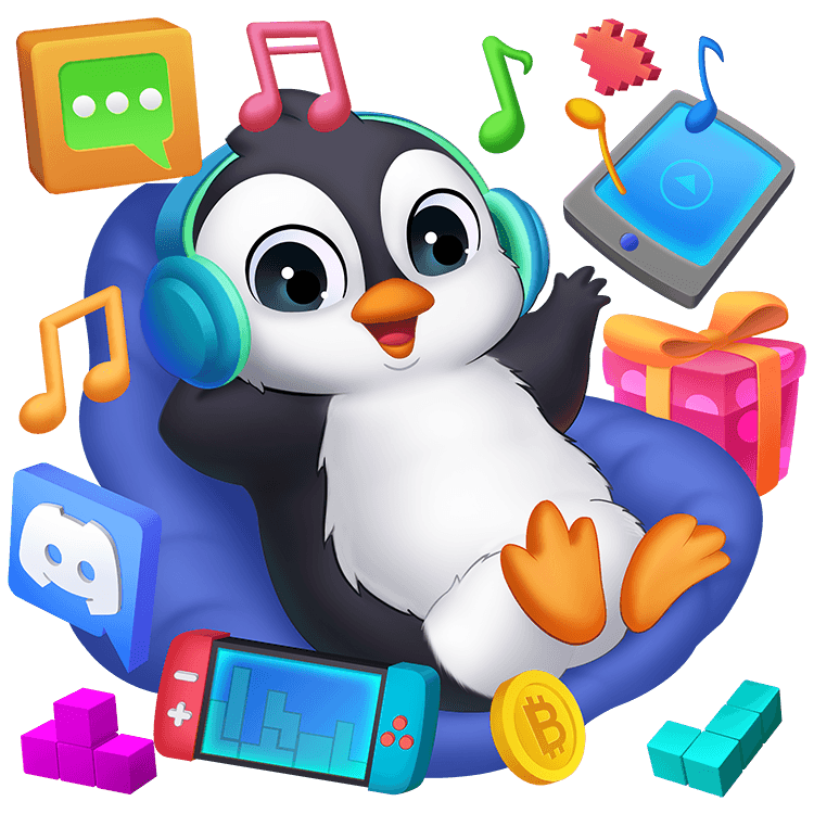 pepe playing games and an anime girl holding up Discord logo