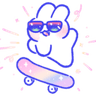 bunny_skateboard