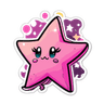 pngtreecutepinkstarstickervector