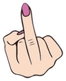 MiddleFingerHandSophie