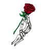 Pngtreeroseflowerandskeletonhand