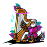 ACStickers_0013_Eaglewithharp3