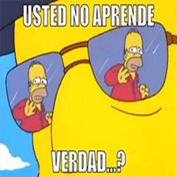 usted no aprende?