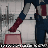 So you didn't listen to staff