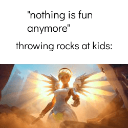 Throwing rocks at kids