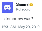 Is tomorrow was?