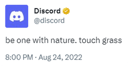 Be one with nature touch grass