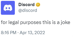 Twitter - Legal purposes joke