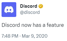 Twitter - Discord feature