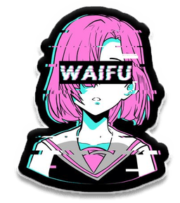 Vaporwave Waifu Sticker