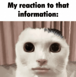 my reaction to that info