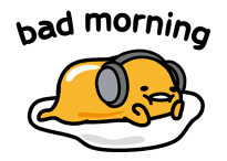 gamer gudetama bad morning