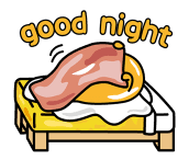 gamer gudetama good night