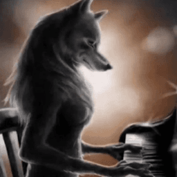 wolf on the keys