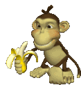 monkë eat bonana