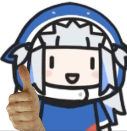 gura thumps up