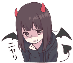Devilish anime girl