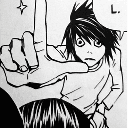 L holding up a L saying L 
