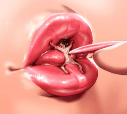 Sensual kiss