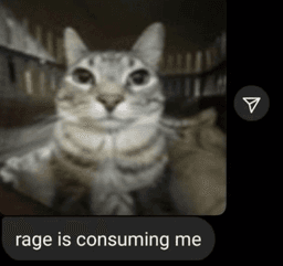 Rage is consuming him