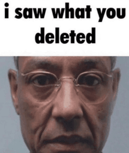 I saw what you deleted...
