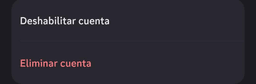 borra la cuenta