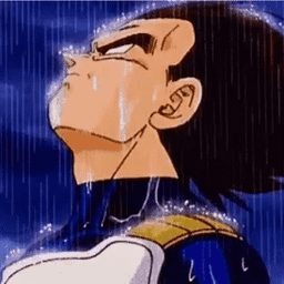 Vegeta Rain Triste