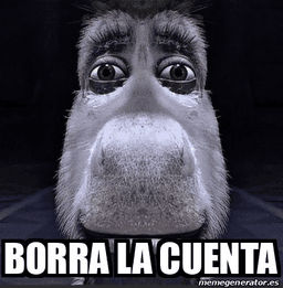 Borra la cuenta