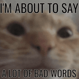 Im bout to say bad words