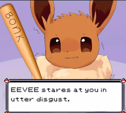 EEVEE stares at you in disgust