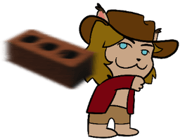 Logan throws a brick on you