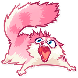 Pink Cat Hiss