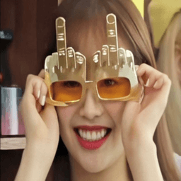 chuu middle finger glasses