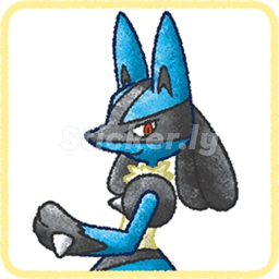 Lucario smiling cause he's bro