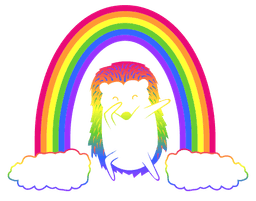 Dabbing Hedgehog Rainbow