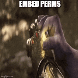 Embed Perms enabled