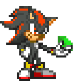 Shadow tossing Chaos emerald