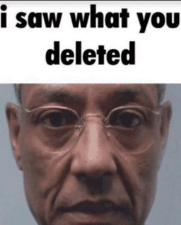 i saw what you deleted 