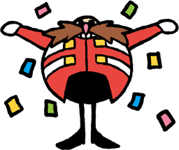 SAC Eggman throwing confetti