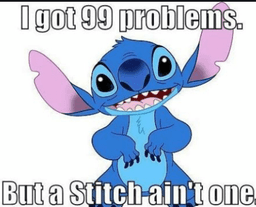 Stitch here to help Stitch here to help