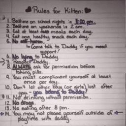 Rules for kitten Rules for kitten