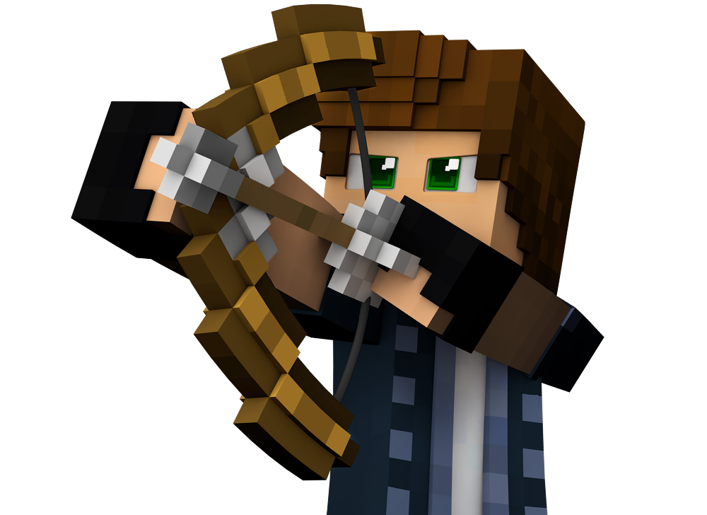 minecraft figure shotting bow and arrow